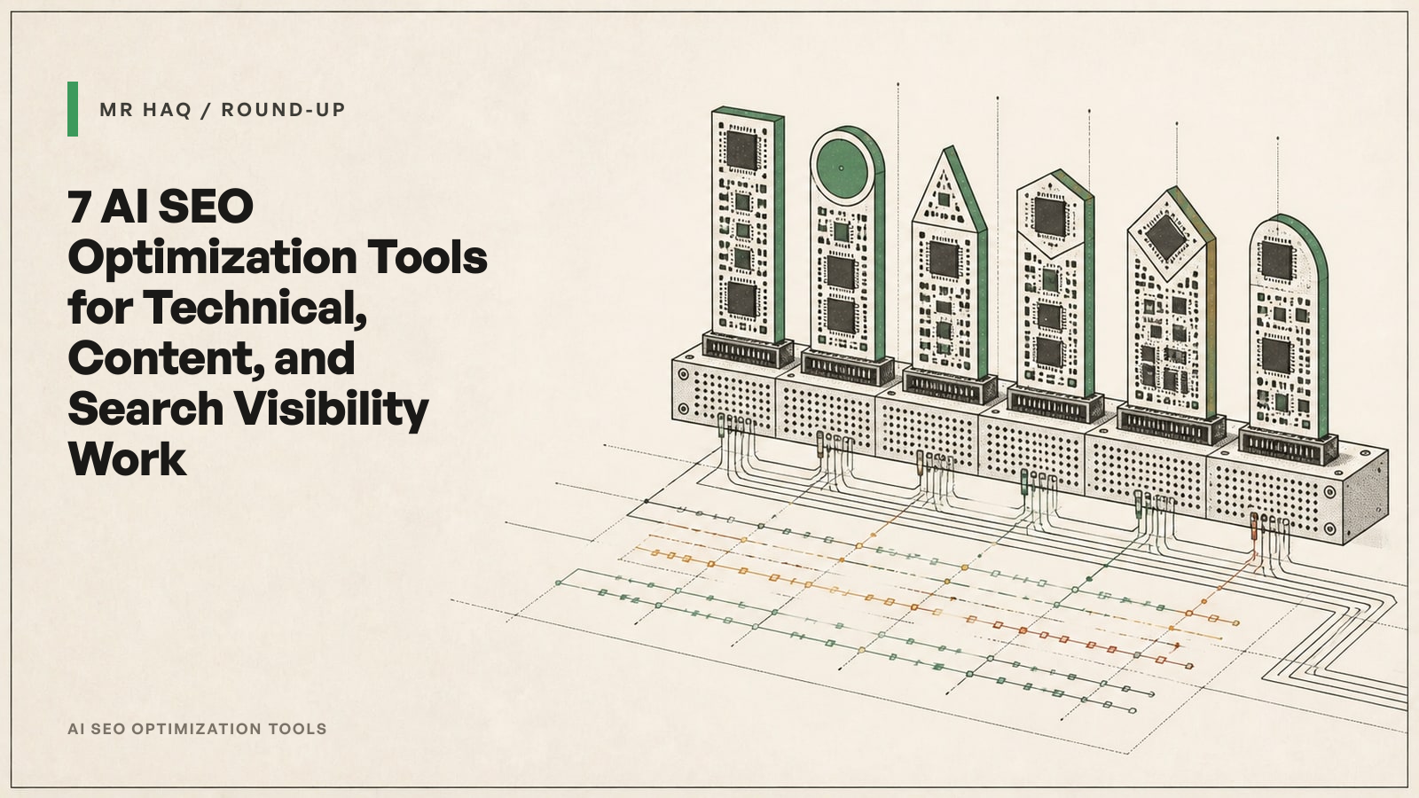 7 AI SEO Optimization Tools for Technical, Content, and Search Visibility Work